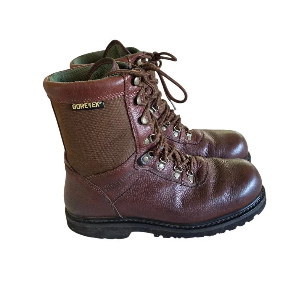 Wolverine Gore-Tex Mens 10.5 Brown Leather Waterproof Hunting Hiking Boots